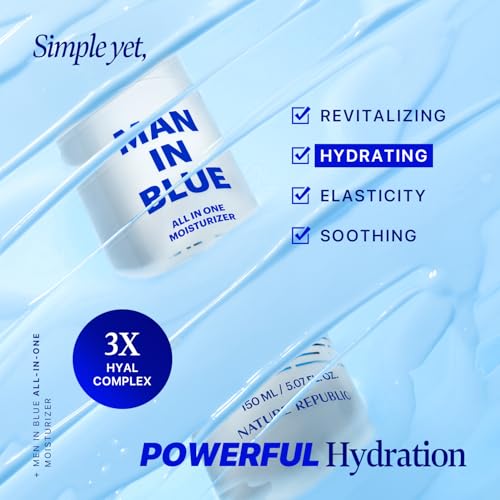 Men's All-In-One Hydrating Facial Moisturizer with Hyaluronic Acid - 150ml