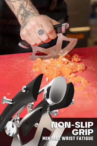 Dalstrong 7-Inch Ulu Rocking Mincing Knife with 5CR15MOV Steel