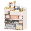 Cq Acrylic Pink Large 6-Drawer Makeup Organizer for Vanity & Bathroom