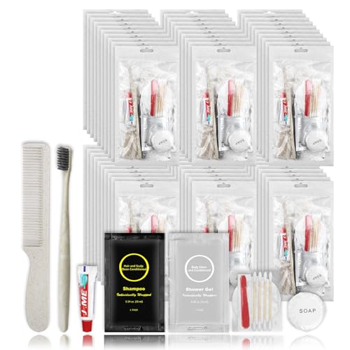 Travel Size Toiletries Kit 7 Inch Bulk Personal Hygiene Sets for Homeless 20 Pack