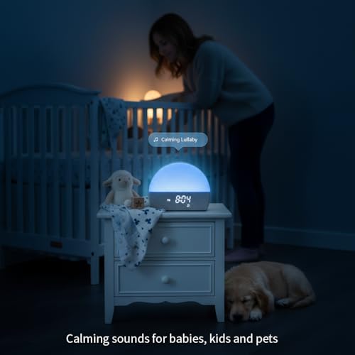 Sunrise Alarm Clock with White Noise Sound Machine, Night Light & Sleep Timer