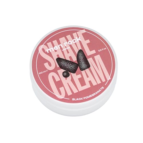 Men Rock The Life Shaver Essential Shaving Kit - Black Pomegranate - Beard Care Kit for Men - Shaving Cream, Synthetic Brush - Mens Face Care - 3 Pc