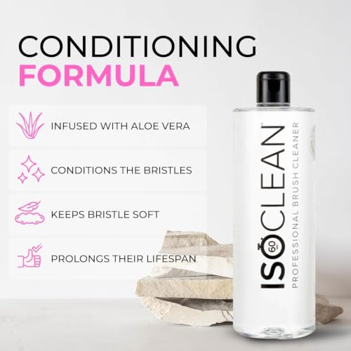 ISOCLEAN Makeup Brush Cleaner Spray 9 Fl Oz - Easy Pour with Dip Tray