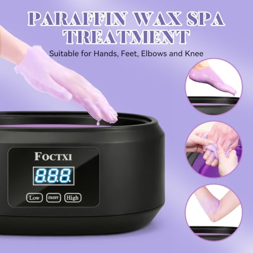 Lavender Paraffin Wax Machine for Hands & Feet - 3500ml Spa Kit with Fast Melt & Temperature Control