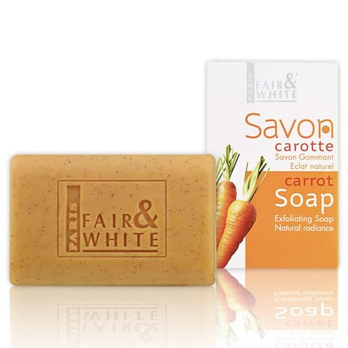FAIR & WHITE Original Exfoliating Soap - Repairing & Nourishing, 200g / 7oz with Carrot Oil