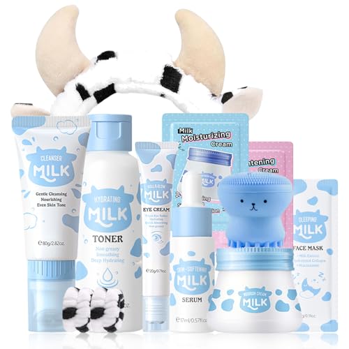 Kids Milk Skin Care Set for Teens Girls Ages 8-12 - Hydrating & Nourishing