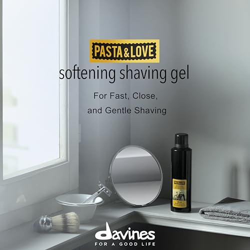Davines Pasta & Love Softening Shaving Gel for Sensitive Skin - Protects from Razor Burn
