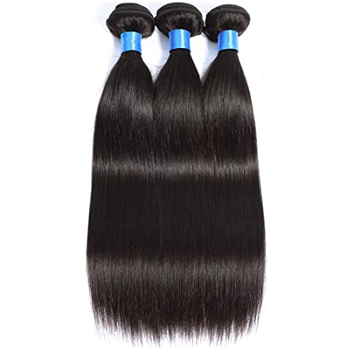 Brazilian Virgin Straight Hair Bundle - 18 Inch Unprocessed Human Hair Weave