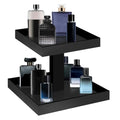 Black Perfume Organizer for Men - 2 Tier Acrylic Cologne Rack Vanity