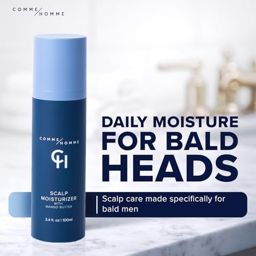 Comme Homme Bald Head Moisturizer 3.4 fl oz - Soothing Scalp Care for Men