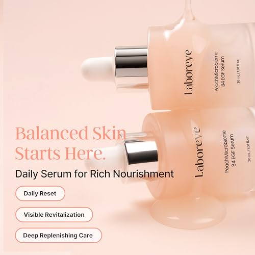 Peach Microbiome EGF Serum for Skin - Niacinamide & Probiotics, 1.01oz - Sensitive Skin