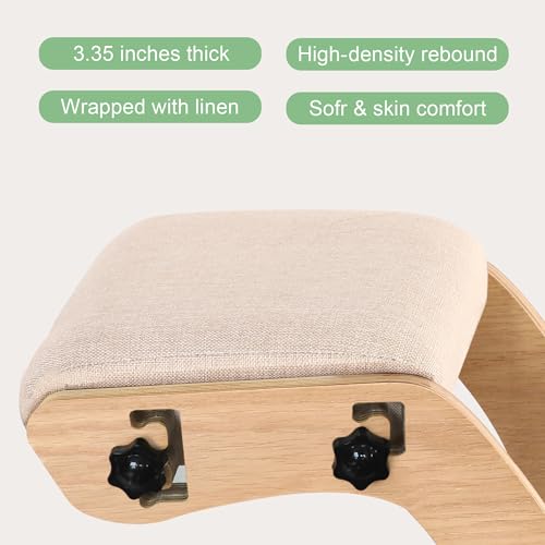 Predawn White Oak Ergonomic Kneeling Chair with Adjustable Height & Thick Cushions