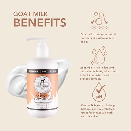 Dionis Goat Milk Body Lotion Coconut & Oats 8.5 oz (Pack of 1)