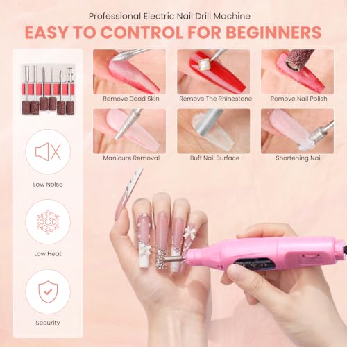Purple Nail Kit for Beginners with Practice Hand & Storage Bag