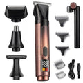 Back Shaver for Men with LED Display, 4-in-1 Rechargeable Body & Back Trimmer, Extendable Long Handle, Safety Lock, IPX7 Waterproof, Adjustable Speed, Wet/Dry Use, Travel Case Included