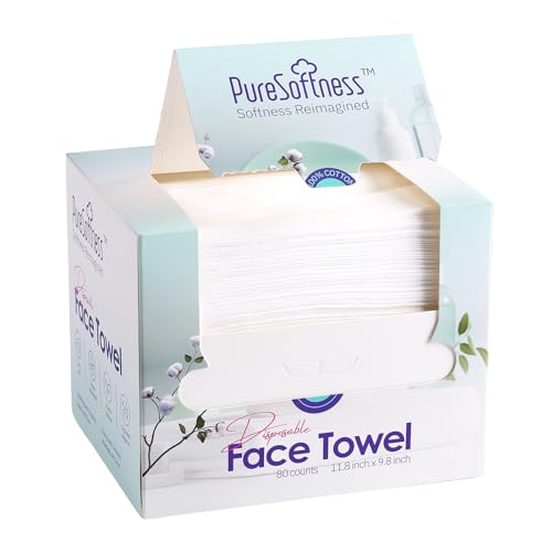 Disposable Face Towels 160 Count - Ultra Soft 100% Cotton, Extra Large for Face & Makeup Removal - Variation of This Listing