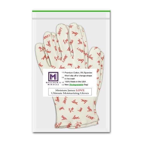 Malcolm's Miracle LOVE Moisturizing Gloves (Small) - GUARANTEED for TWO YEARS - Made in the USA (Small)