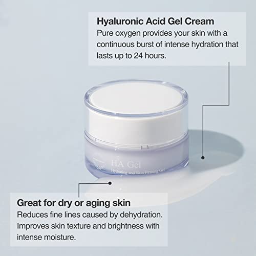 OxygenCeuticals HA Gel ? Intensive Hydrating Gel Cream with Hyaluronic Acid, Adenosine & Centella Extract, Moisture Balance & Skin Elasticity Support. 1.69 (50ml)