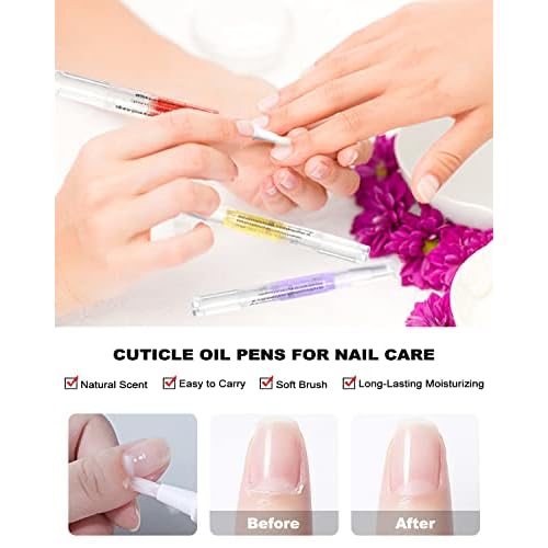 Nail & Cuticle Oil Pen 15Pcs Kit Manicure Essentials Strengthening with Different Naturale Scents Salone SPA Hydrating Repair Treatment Supplies