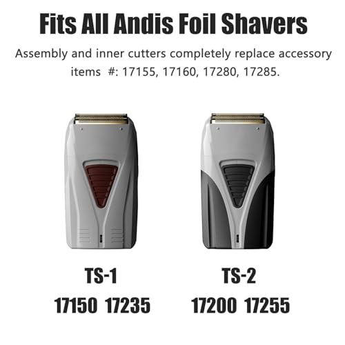 Sacumea Golden Replacement Foil Pack for Andis TS-1 TS-2 Shaver - 3 Pack