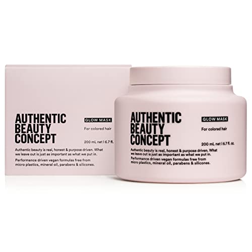 Authentic Beauty Concept Glow Mask 6.7 Fl Oz - Color Treated Hair, Vegan & Silicone-Free