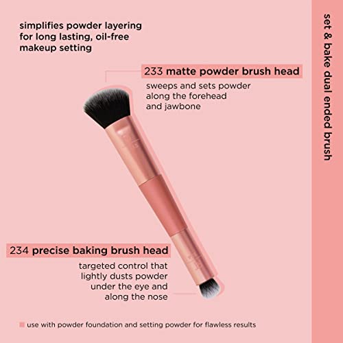 Dual Ended Foundation and Concealer Makeup Brush Pack of 2 - Flawless Coverage & Blending