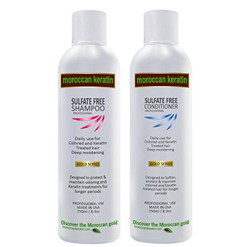 Sulfate Free Hair Shampoo & Conditioner Set with Moroccan Argan Oil - 16.6 Fl Oz