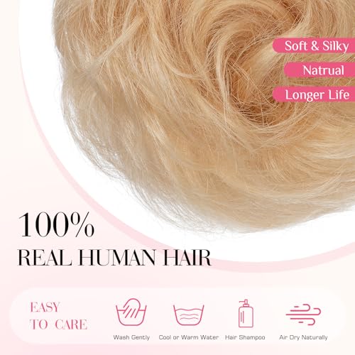 Rich Choices Wavy Light Blonde Claw Clip Messy Bun Extension 42g #18