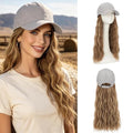 Adjustable Baseball Cap Wig with Breathable Mesh for 18 Inch Medium Brown Dark Blonde Hair - Grey Cap