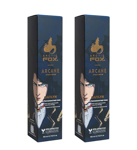 Arctic Fox Caitlyn Navy Blue Semi Permanent Hair Dye Pack 2 x 5.6 oz - Vegan, Gentle Formula