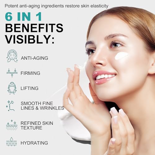 Instant Face Lift Cream - Face and Neck Firming and Tightening Cream with Collagen & Retinol, 6-in-1 Hydrating Neck Firming C-ream | Fast-Absorbing, Visibly Smoothing Lines