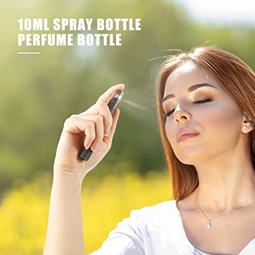 Remerry 100 Pcs 10 ml Mini Spray Bottles Perfume Spray Bottles Plastic Travel Refillable for Women Small Fine Mist Sprayers Portable Frosted Perfume Sprayers Empty Atomizer for Essential Oil