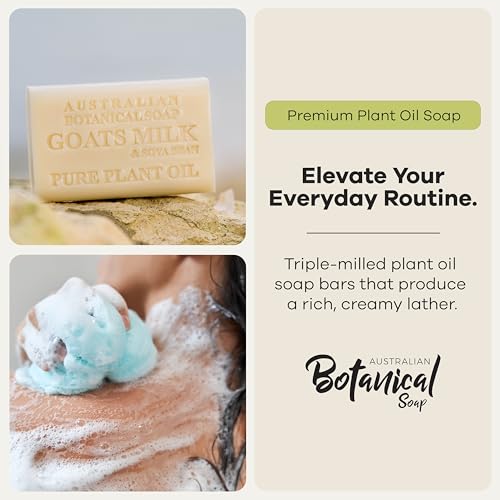 Goat Milk Soap Bars with Shea Butter & Soya Bean Oil - 6.6 OZ Pack of 8, Sensitive Skin