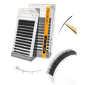 NAGARAKU Eyelash Extensions Classic J B C D N LC LD L DD CC LB Curl 0.03-0.20 Thickness 5-17mm, Matte Black Individual Lashes Professional Supplies for Lash Techs (0.10-J 5-8mm Mix Bottom Lashes)