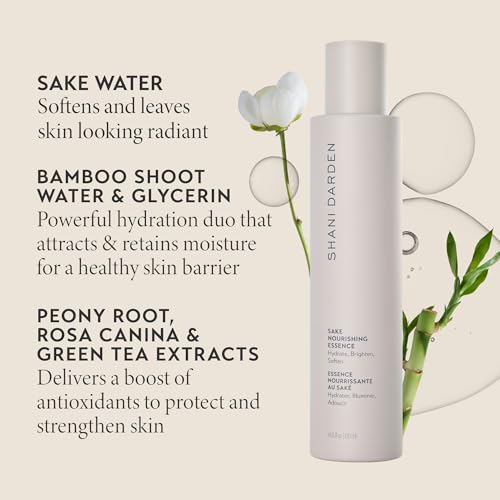 Shani Darden Skin Care Sake Nourishing Essence, Facial Essence for Skin Hydration, Helps Soften, Fortify, and Calm Dehydrated and Sensitive Skin, 4 Oz