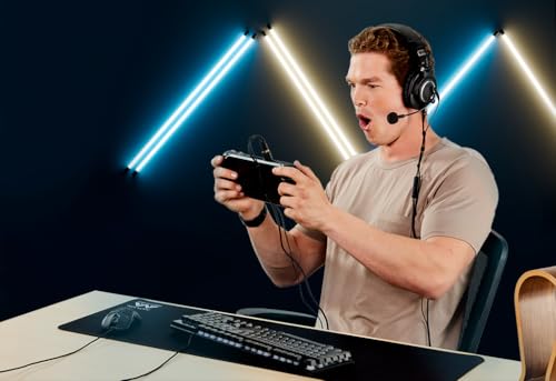 USB Gaming Microphone for Headphones - Noise Rejection, In-Line Mute, PC PS5 VR