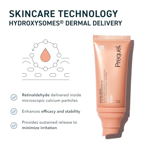 Prequel Skin Retinal Renew 0.2% Retinaldehyde Gel with Ectoin, Cica & Jojoba Oil – Supports Skin Barrier & Smooths Texture – Dermatologist Developed