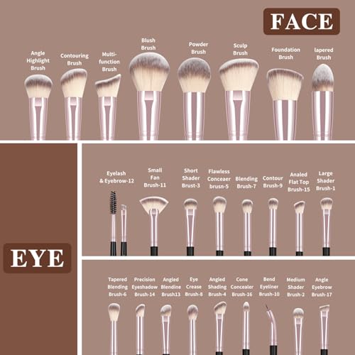 MAANGE Makeup Brushes 42 Pcs Makeup Kit, Multi-functional Makeup Tool Set with Makeup Brush Foundation Brush Make up Brushes Set (Black, 42 Piece Set)