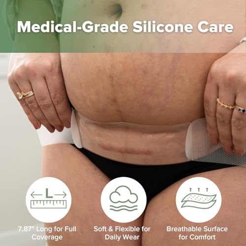Haakaa C-Section Scar Sheets, 0.5mm & 1mm Medical-Grade Silicone – Reusable 6-Pack