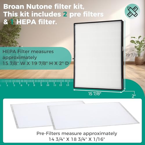 HEPA Filter Kit for Nutone Broan Guardian Venmar Air Exchanger Replacement Filters