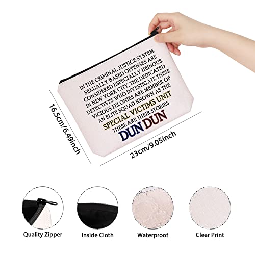 TSOTMO Law Detective Team Bag Special Victims Unit Cosmetic Bag Detective Lover Gift Tv Show Inspired Gift (DUN DUN)