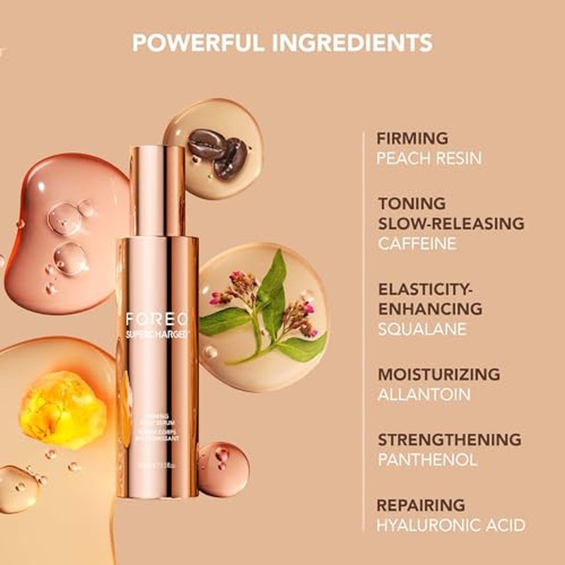 FOREO SUPERCHARGED Firming Body Serum, 3.4 fl oz - Conductive & Toning - Anti Cellulite - Antioxidant Skin Care - Anti Aging Hyaluron Serum - Body Lotion For All Skin Types