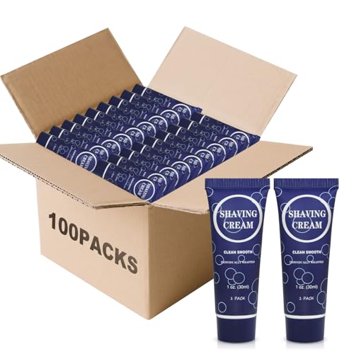 Mini Travel Shaving Cream for Men 1 Oz Pack of 100 - Portable & Gentle