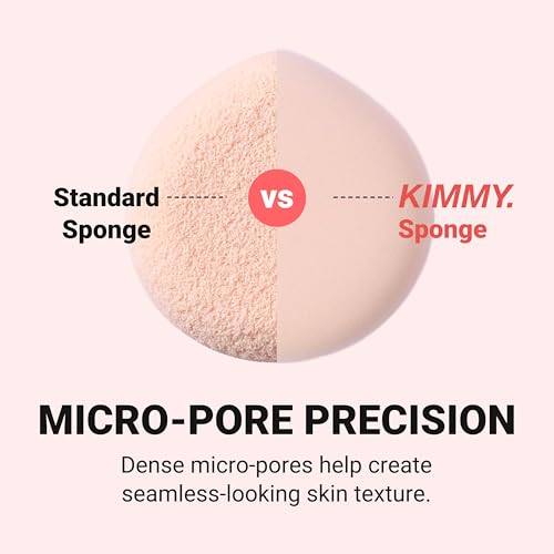 KIMMY Makeup Sponge Blender with Case 2pc, 0.0001mm Non-Absorbent Reusable