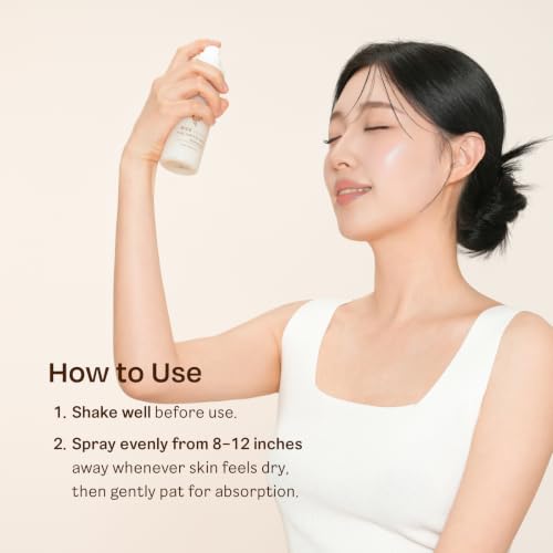 Hydrating Rice Water Face Mist with Ceramides & Niacinamide - Vegan, Non-Sticky, 3.38 fl oz