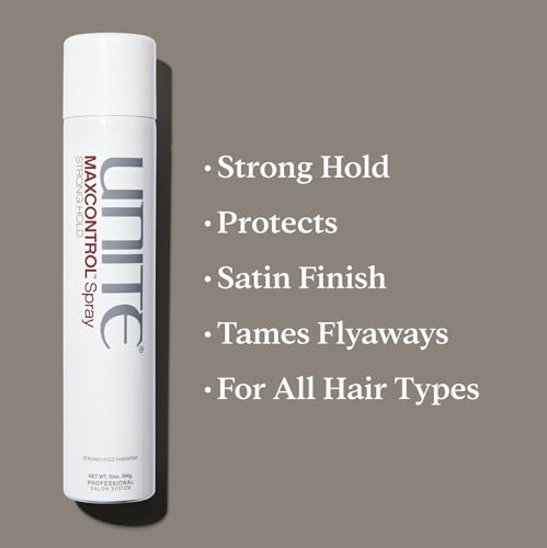 Unite Hair MaxControl Strong Hold Hairspray 10 Oz - Dry Setting & UV Protection