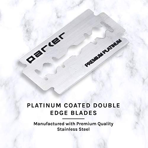 Parker 24C Deluxe Chrome Open Comb Safety Razor – Double Edge Shaving System