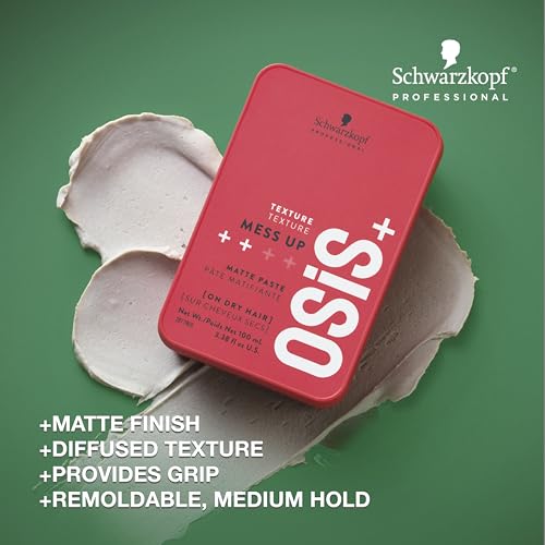 OSiS+ Mess Up Matte Styling Paste 3.38oz Medium Control Flexible Hair Product