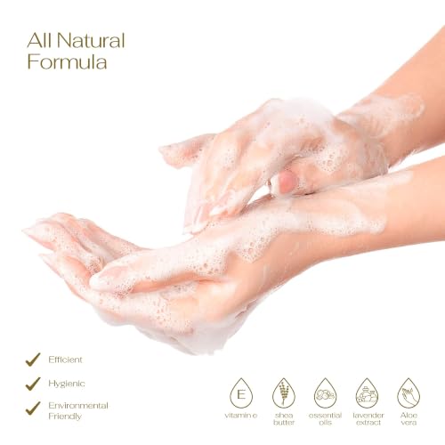 Foaming Hand Soap Pump Set - 5-Pack Citrus Fragrance with Aloe Vera & Essential Oils - 8.7 Fl Oz Each - Lemon, Orange, Lime, Grapefruit Variations