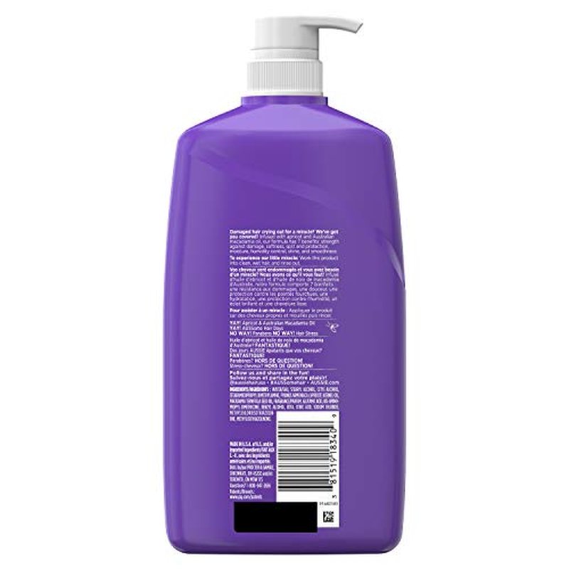 Aussie Total Miracle with Apricot & Macadamia Oil, Paraben Free Conditioner, 26.2 fl oz, Pack of 4